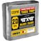 Core Tarps Heavy Duty Tarp, 40 ft L x 0.5 mm H x 40 ft W, 20 Mil, Silver/Black, Polyethylene CT-701-40X40 - alternate 1